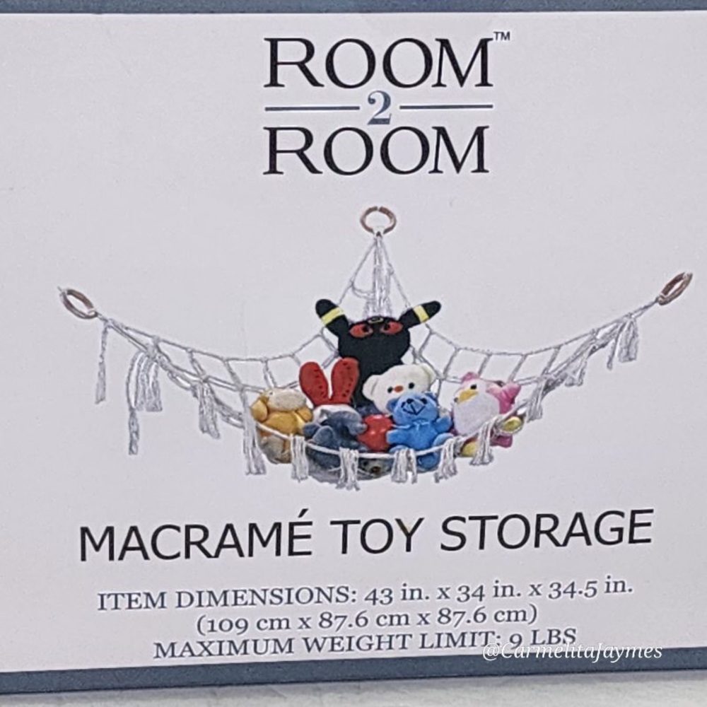 MACRAMÉ TOY 🧸 STORAGE NET Room 2 Room NIB - Picture 3 of 4